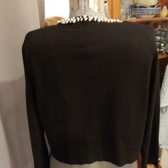 Perfect Date Night Black W/ Pearls Little Sweater - Picture 2 of 4